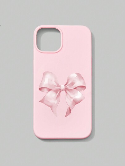 Kawaii جراب هاتف آيفون وردي جذاب بشريط, متوافق مع آيفون 11 12 13 14 15 برو ماكس