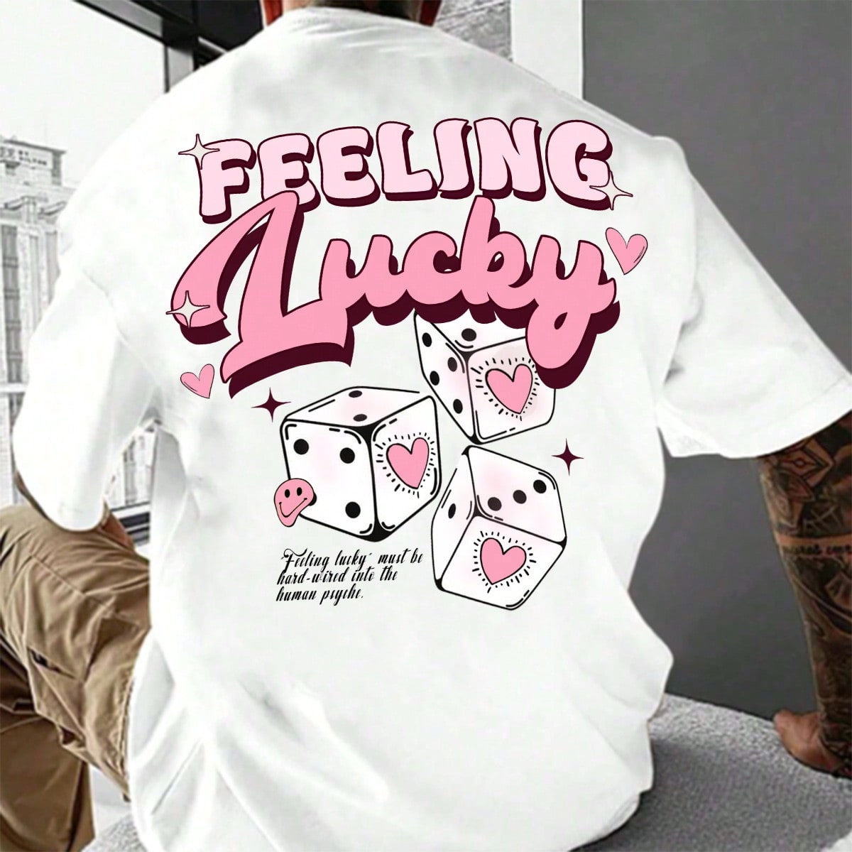 Camiseta casual de manga corta y hombros caídos con estampado para hombre, para salir, regalo para el novio