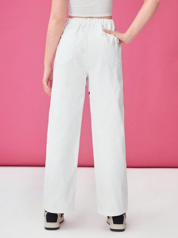 Teen Girl Casual Street Style Comfortable Denim Pants