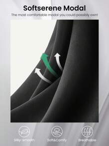 GLOWMODE SoftSerene Modal Open-Back Adjustable Drawstring Pocket Jumpsuit Daily Casual Lounge - Black - View 4