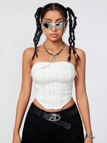 Coolane 女式前拉鍊收口束胸上衣