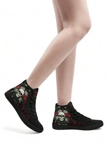 Của phụ nữ Sọ & In Hoa hồng Giày vải , High Top , Không trượt , Bền chặt , Thoáng khí , Kích thước lớn , Đối với Các hoạt động ngoài trời In Mùa Xuân Và Mùa hè - Nhiều màu - Xem 6