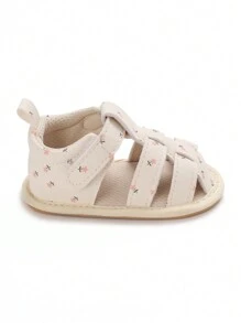 Spring/Summer Indoor Infant Girls' Breathable Sandals With Printed Straps - White - View 2