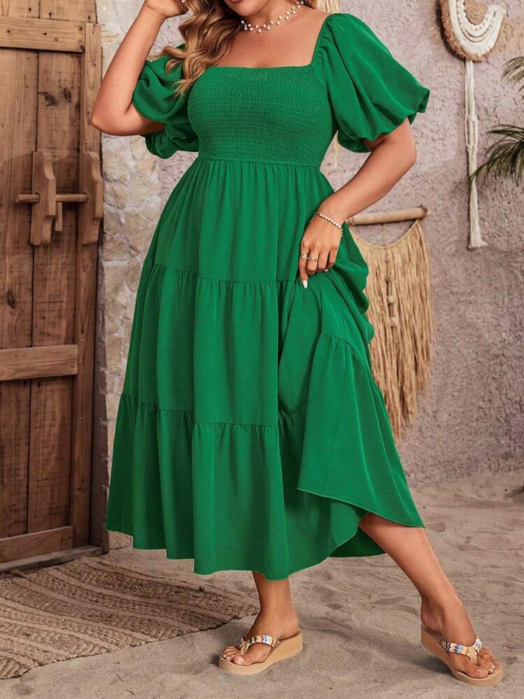 farm rio green midi dress Curvy Bubble Skirt Mini Dress – Flaunt It