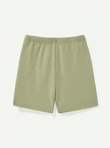 Cozy Pixies 4pcs Baby Girl Soft Knit Casual Solid Color Shorts Set