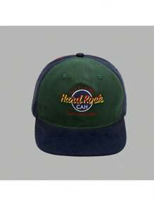 1 pieza de gorra de béisbol con visera plana para padres e hijos con bordado y diseño de patchwork en estilo japonés, adecuada para ropa urbana, estilo hip hop, playa, exteriores y uso casual diario - Multicolor - Ver 4