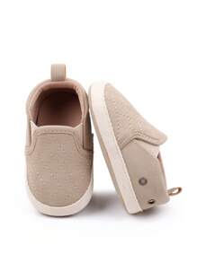 Infant & Toddler Fashionable Rhombus Pattern Solid Color Flat Shoes - Apricot - View 3