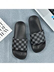 Men's Casual Slippers, Comfortable Lightweight Flat Sandals, Round Toe, Stylish Beach Outdoor Flip Flops