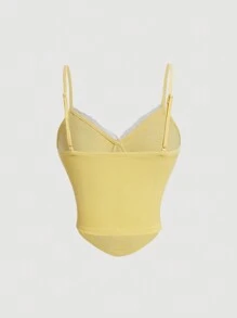 SHEIN MOD 檸檬黃針織女式背心 - 黃色 - 查看 2