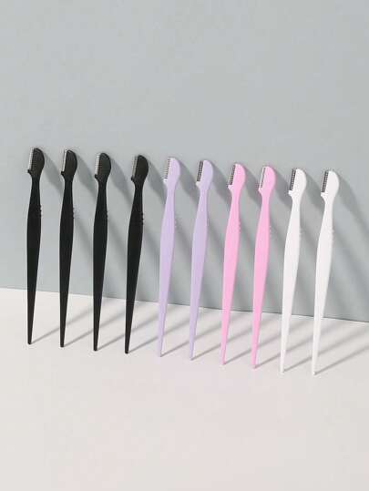 眉刀套装，10件套不锈钢化妆工具，带保护套，化妆，便宜，房间装饰，梳妆台，旅行，卧室，化妆配件，眉刀，便宜，圣诞礼物，化妆，化妆工具，便宜货，礼物，女士礼物，圣诞礼物