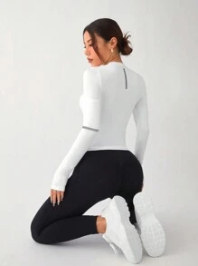 SHEIN Sport Studio Regata Esportiva com Estampa de Letra, Regata de Exercícios