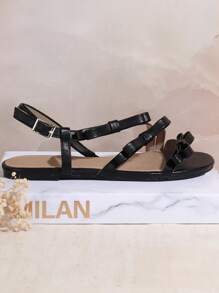 SHUZIA 女性平底涼鞋 - 黑色 - 查看 3