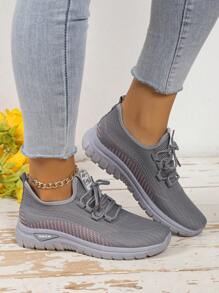 Women's Mesh Breathable Running Shoes, Soft Comfortable Flying Woven Shoes, Casual Versatile Outdoor Sneakers Mama Shoes,Running Shoes