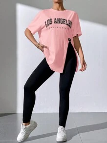 SHEIN Essnce Conjunto de dos piezas de verano - Rosa - Ver 3