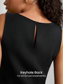 GLOWMODE SoftSerene Modal Open-Back Adjustable Drawstring Pocket Jumpsuit Daily Casual Lounge - Black - View 2