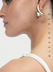 MISSGUIDED 深V領肋紋背心上衣 - 白色 - 查看 7