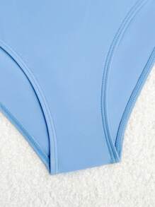 Tween Girl Plant Printed Bikini Set Summer Beach - Multicolor - View 4