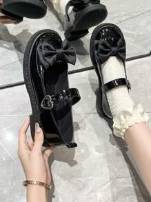 2024 Spring New Arrival Women's Mary Jane Shoes With Bowknot For Schoolgirl And Cosplay (Jk Uniform Style) Valentines