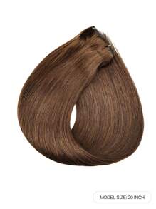 100% Remy Human Hair 150% 18-22Inch #4 Brown Flip In Hair Extensions Virgin Human Hair Extensions Hair Extensions - S4 - View 3