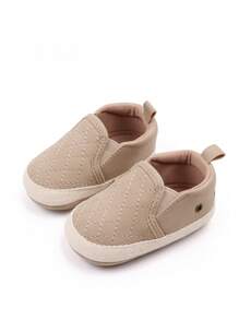 Infant & Toddler Fashionable Rhombus Pattern Solid Color Flat Shoes - Apricot - View 2