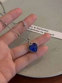 1 chiếc vòng cổ mặt trái tim đổi màu nhạy cảm với nhiệt độ sáng tạo dành cho phụ nữ ngày lễ tình nhân, mẹ, mẹ, ngày của mẹ, quà tặng - Nhiều màu - Xem 2