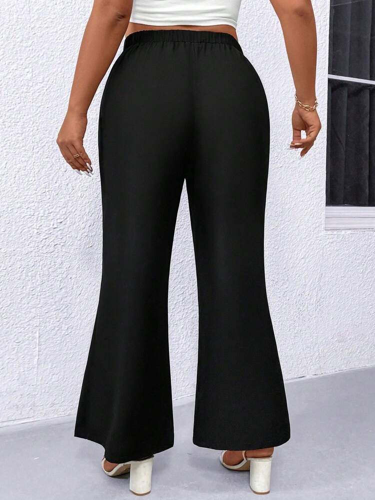 Plus Size Women's Pleated Flared Pants Fall Cloth For Women