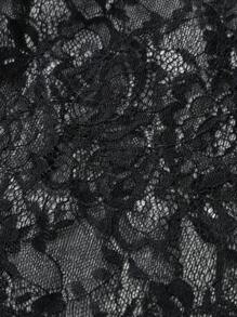 Manfinity AFTRDRK Men's Long Sleeve Lace Shirt , Baggy Button Up See Through Plain Sexy Boyfriend Gift - Black - View 5