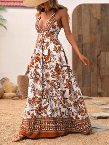 Breezaya 裹背露背度假休闲装 - 现代休闲连衣裙 - 黃色 - 查看 6