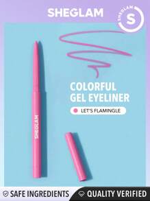 SHEGLAM Color Crush Gel Eyeliner-Let's Flamingle 5 Colors Highly Pigmented Cream Eyeliner Pencil Smudge-Proof Smooth Easy To Use Pink Eyeliner Gothic Pink Eyeliner - Let's Flamingle - View 1