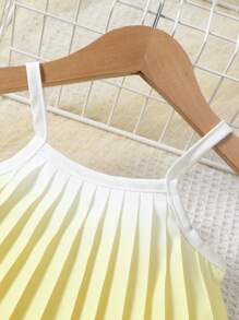 Elladie kids Đứa bé gái Bóng Xếp li Giải trí Cami ngọn Và Quần ống rộng - Màu vàng - Xem 3