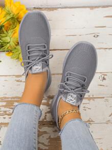 Women's Mesh Breathable Running Shoes, Soft Comfortable Flying Woven Shoes, Casual Versatile Outdoor Sneakers Mama Shoes,Running Shoes