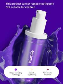 Hismile V34 色彩校正精华紫色牙齿美白牙齿清洁慕斯，强效牙齿亮白技术。 - 紫色 - 查看 7