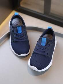 1 Đôi Giày Thể Thao Thường Ngày Cho Bé, Thoáng Khí & Thoải Mái, Thích Hợp Cho Mùa Xuân Và Mùa Hè - Màu xanh hải quân - Xem 3