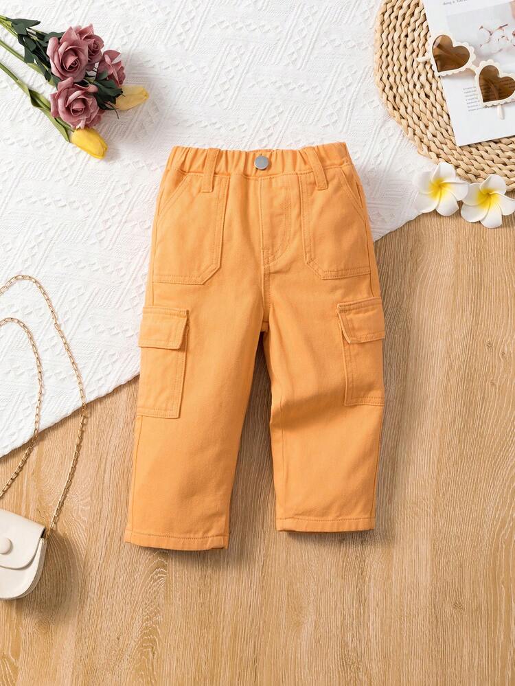 Baby Girl Straight-Leg Denim Work Pants