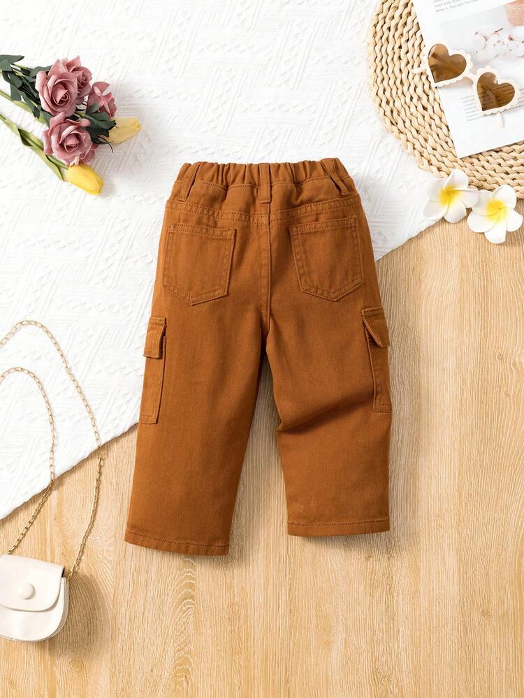 Baby Girl Straight Leg Utility Denim Jeans