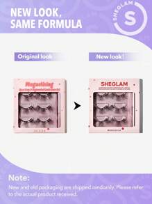 SHEGLAM 磁力眼妆性感分段睫毛+眼线笔套装磁性睫毛和眼线笔套装无胶速干易卸眼线笔睫毛延长眼妆假睫毛工具冬季睫毛套装 - 黑色 - 查看 11