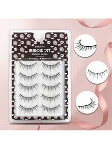 5 Pairs Lash Clusters Natural Look DIY Lash Extension Lashes That Look Like Extensions Wispy Lashes Fluffy Eyelash Clusters Thin Band Soft Cluster Lashes - Natural Lashes - View 1