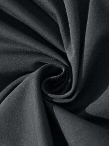 Manfinity Homme Nam Màu thuần Thả vai Áo thun Với Lá thư - Màu xám đen - Xem 6