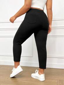 SHEIN EZwear Plus Size Stretch Tight Versatile Cropped Pants