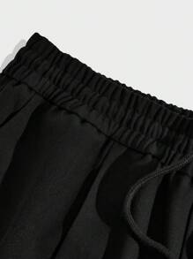 AKNOTIC Business Casual 男士簡單易護理直筒褲款，並附有口袋 - 黑色 - 查看 7