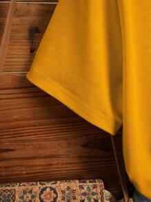 INAWLY Sunflower Printed Round Neck Short Sleeve T-Shirt Graphic Tees Women Tops - Mustard Yellow - View 3