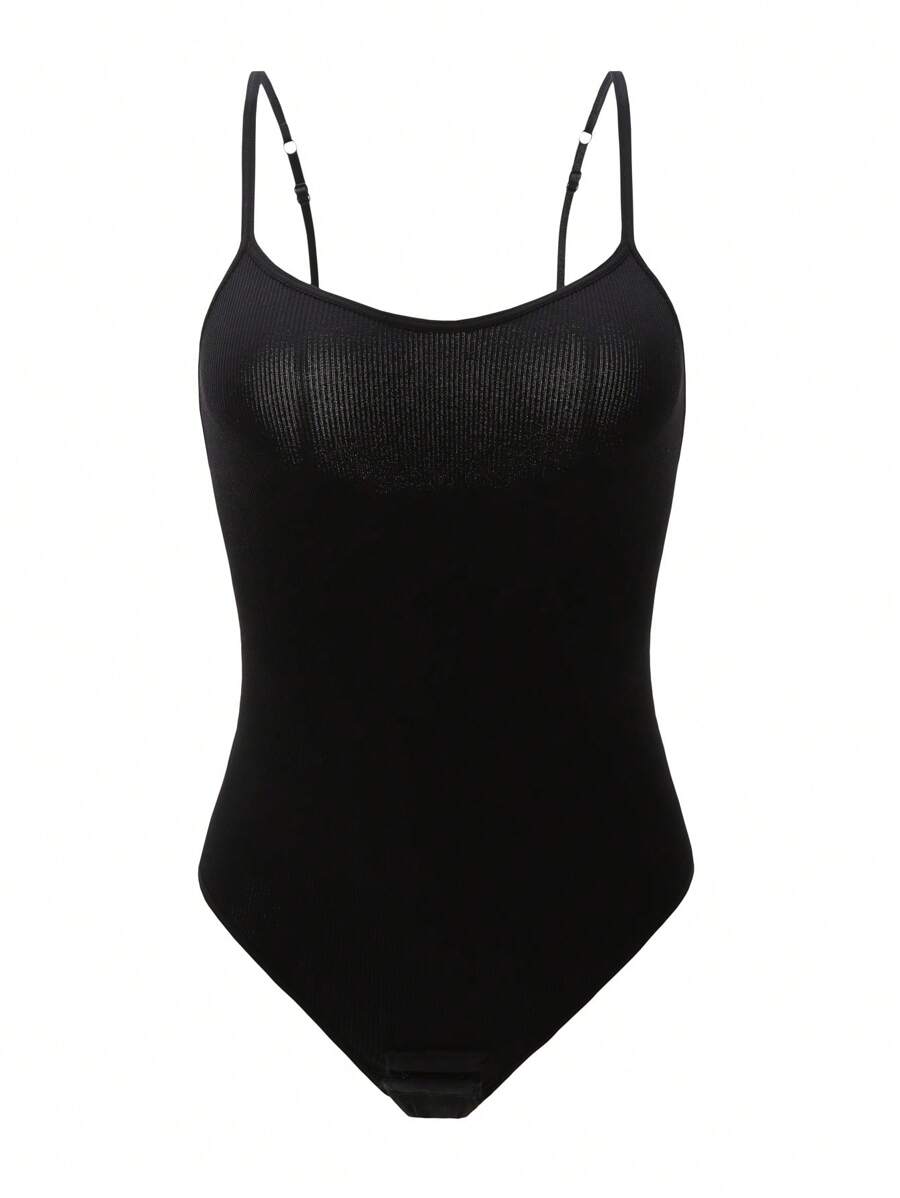 1 件女士纯色吊带背心无缝塑身衣