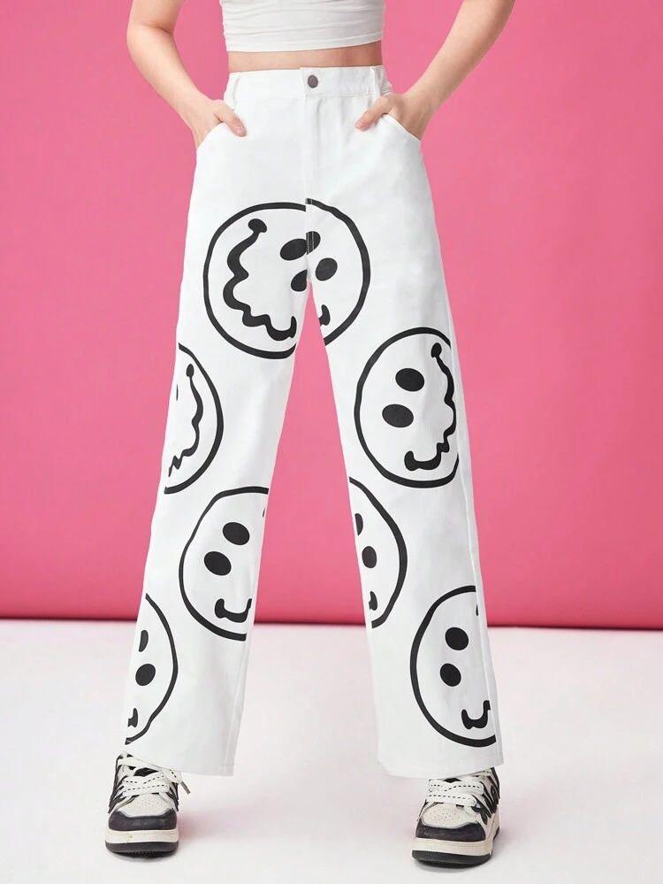 Teen Girl Casual Street Style Comfortable Denim Pants