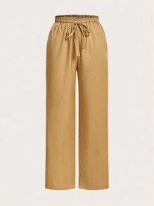 Ocili Ocili Leisure Solid Drawstring Waist Sleep Pants