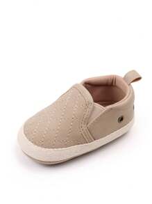 Infant & Toddler Fashionable Rhombus Pattern Solid Color Flat Shoes - Apricot - View 5