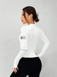SHEIN Sport Studio Regata Esportiva com Estampa de Letra, Regata de Exercícios