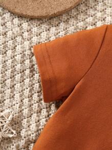 Baby Boy Letter Graphic Tee & Shorts - Multicolor - View 3