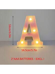 1入組粉色字母字型led燈,diy生日情人節婚禮派對裝飾燈,0-9數字暖黃色燈 - 黃色 - 查看 7