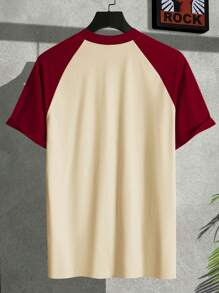 Manfinity Homme Nam Vòng cổ Khối màu Raglan Áo thun - Nhiều màu - Xem 2
