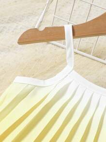 Elladie kids Đứa bé gái Bóng Xếp li Giải trí Cami ngọn Và Quần ống rộng - Màu vàng - Xem 4